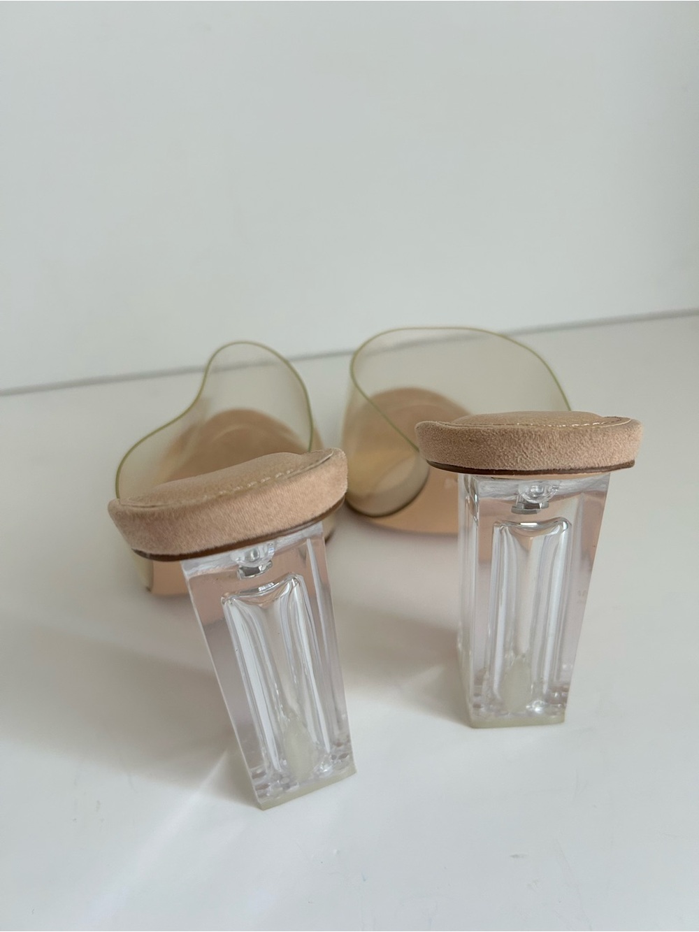 Olivia jaymes Clear Strap Nude Block Heel Mule - Picture 5 of 15